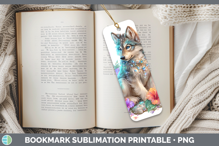 Best Sellers 01 Rainbow Summer Wolf Bookmark Sublimation Pri