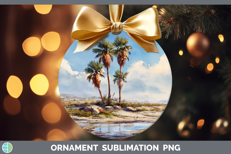 Beach Best Sellers 01 Sunset Ornament Sublimation Design