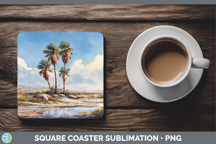 Beach Best Sellers 01 Sunset Square Coaster Sublimation Desi