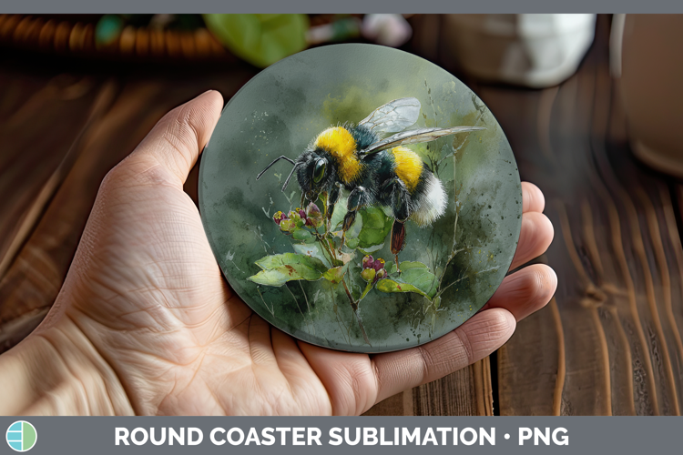 Bee Best Sellers 01 Sunset Round Coaster Sublimation Design
