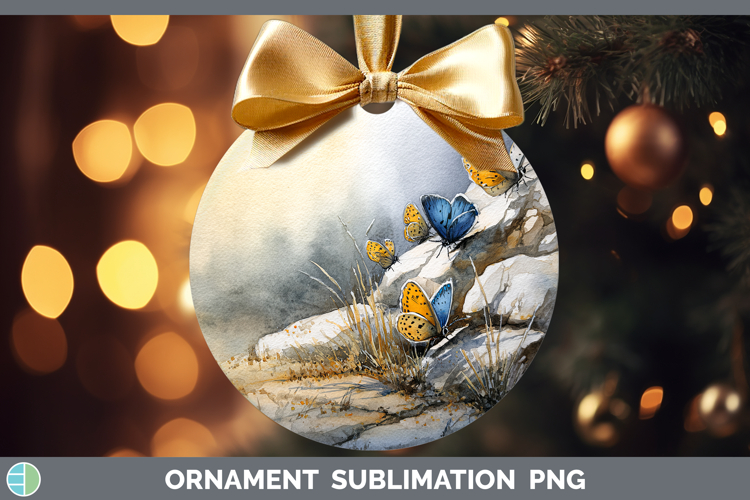 Butterfly Best Sellers 01 Sunset Ornament Sublimation Design