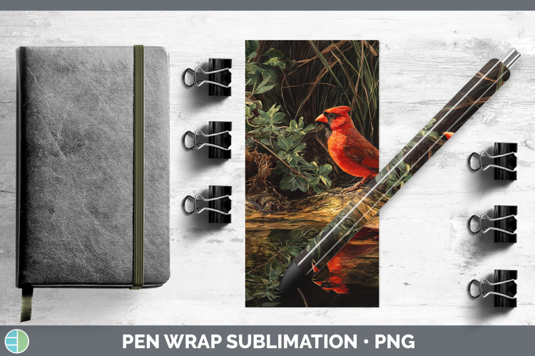 Cardinal Best Sellers 01 Sunset Pen Wrap Sublimation Design