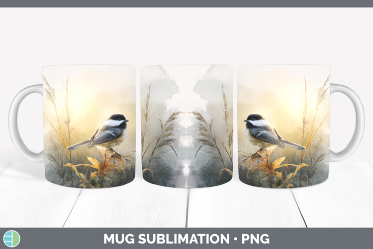 Chickadee Best Sellers 01 Sunset Mug Wrap Sublimation Design