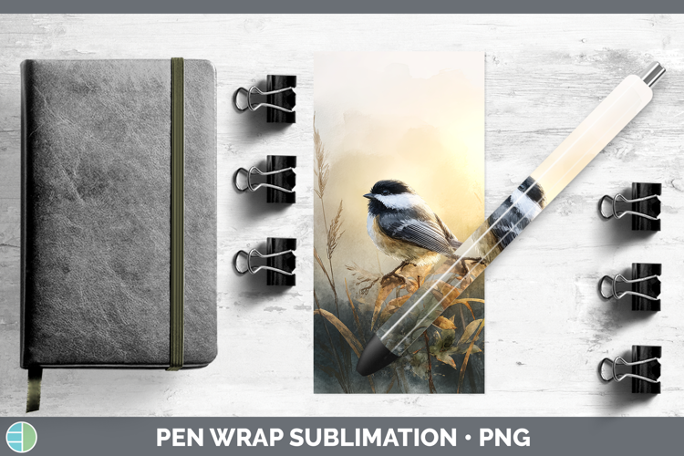 Chickadee Best Sellers 01 Sunset Pen Wrap Sublimation Design