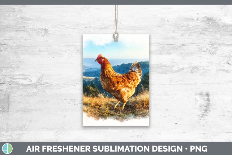 Chicken Best Sellers 01 Sunset Air Freshener Sublimation Des