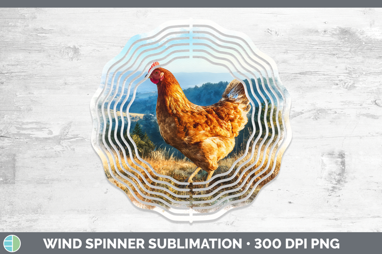 Chicken Best Sellers 01 Sunset Wind Spinner Sublimation Desi
