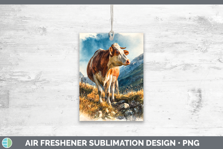 Cow Best Sellers 01 Sunset Air Freshener Sublimation Design