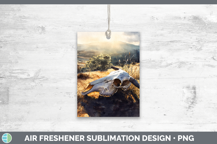 Cow Skull Best Sellers 01 Sunset Air Freshener Sublimation D