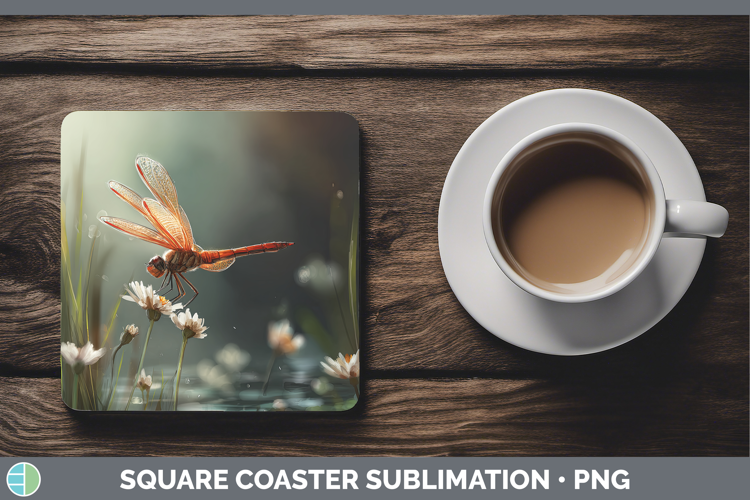 Dragonfly Best Sellers 01 Sunset Square Coaster Sublimation