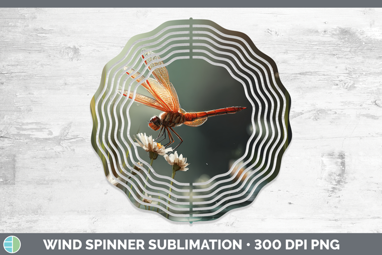 Dragonfly Best Sellers 01 Sunset Wind Spinner Sublimation De