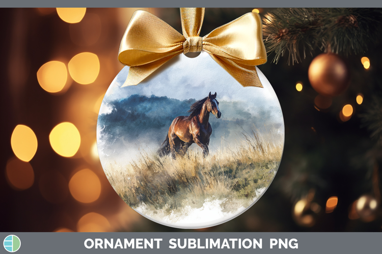 Horse Best Sellers 01 Sunset Ornament Sublimation Design