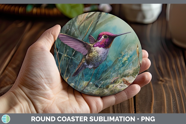 Hummingbird Best Sellers 01 Sunset Round Coaster Sublimation