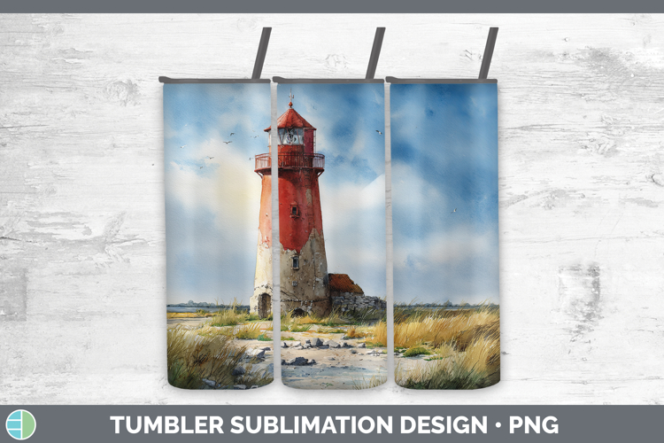 Lighthouse Best Sellers 01 Sunset Tumbler Sublimation Design