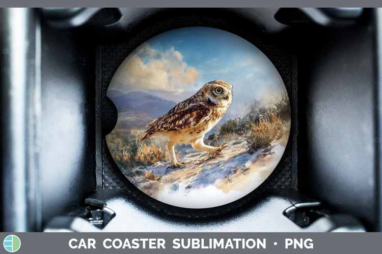 Owl Best Sellers 01 Sunset Car Coaster Sublimation Design