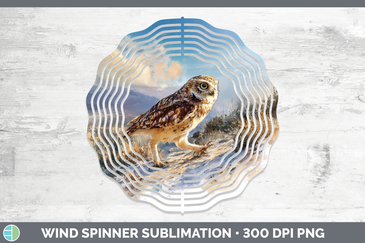 Owl Best Sellers 01 Sunset Wind Spinner Sublimation Design
