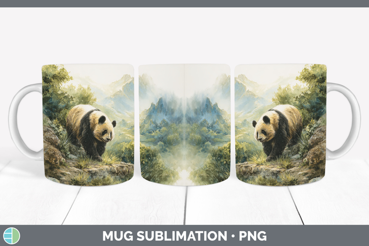 Panda Best Sellers 01 Sunset Mug Wrap Sublimation Design