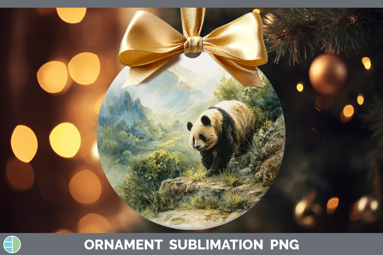 Panda Best Sellers 01 Sunset Ornament Sublimation Design
