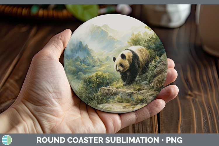 Panda Best Sellers 01 Sunset Round Coaster Sublimation Desig