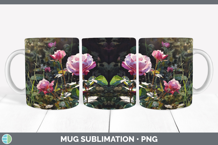 Rose Best Sellers 01 Sunset Mug Wrap Sublimation Design
