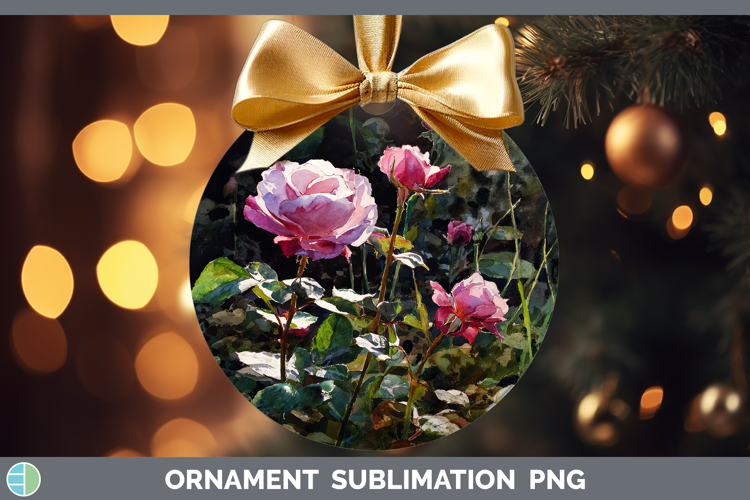 Rose Best Sellers 01 Sunset Ornament Sublimation Design