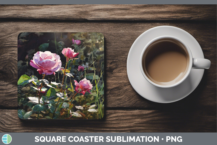 Rose Best Sellers 01 Sunset Square Coaster Sublimation Desig