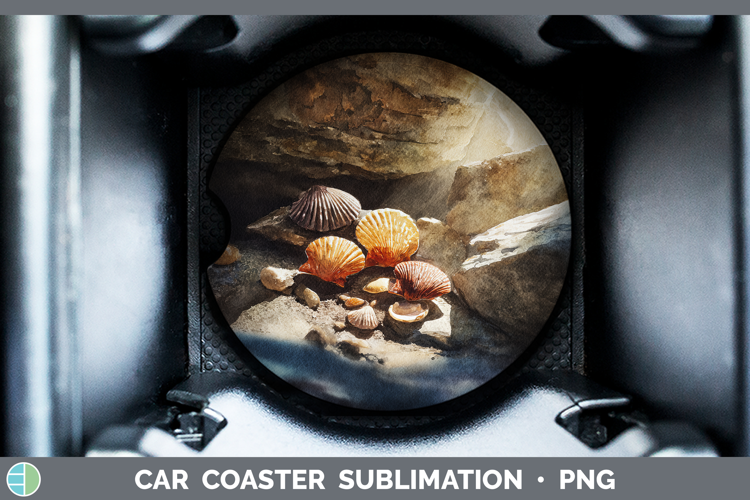 Seashell Best Sellers 01 Sunset Car Coaster Sublimation Desi