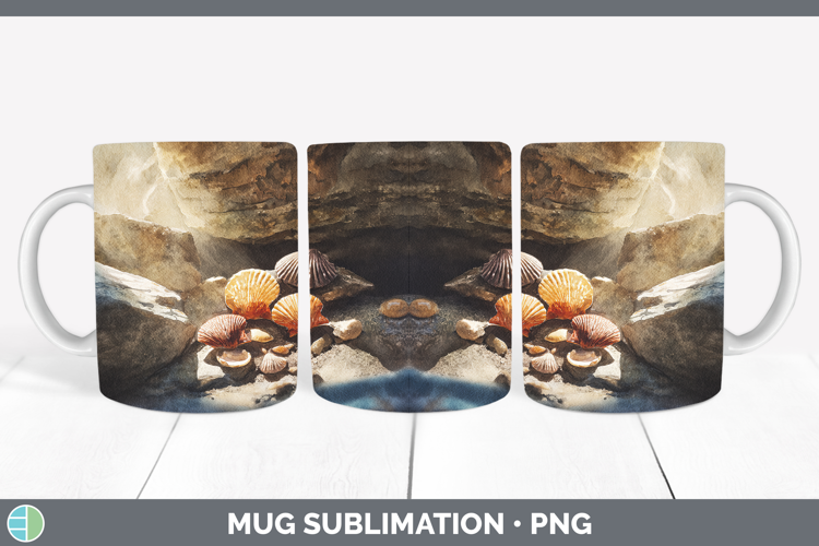 Seashell Best Sellers 01 Sunset Mug Wrap Sublimation Design