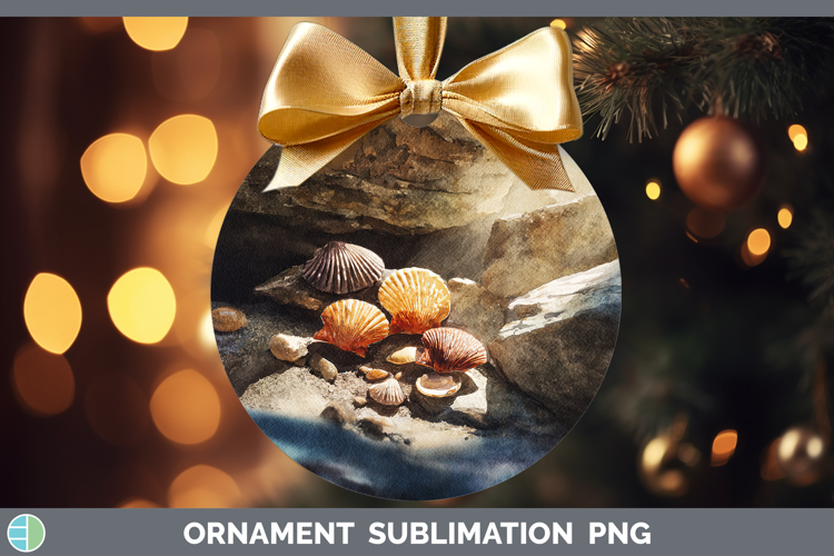 Seashell Best Sellers 01 Sunset Ornament Sublimation Design