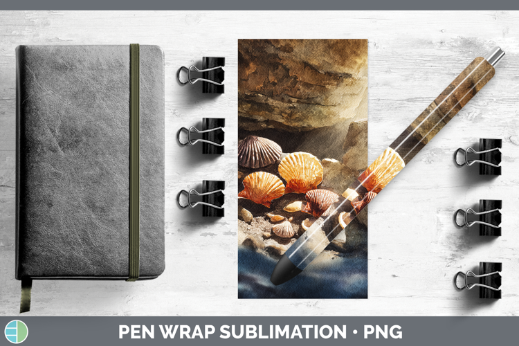 Seashell Best Sellers 01 Sunset Pen Wrap Sublimation Design