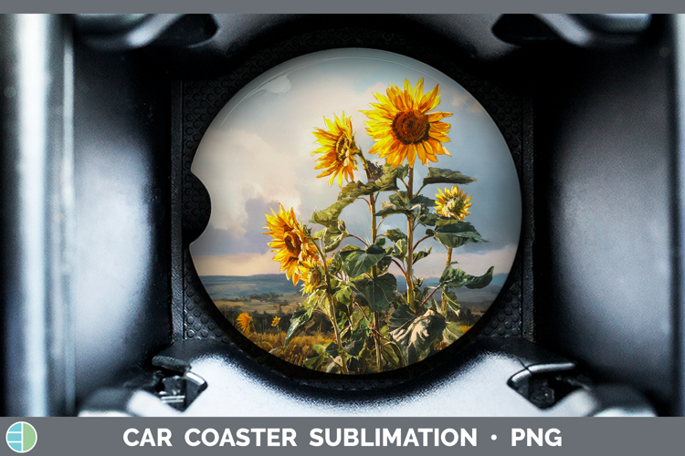 Sunflower Best Sellers 01 Sunset Car Coaster Sublimation Des