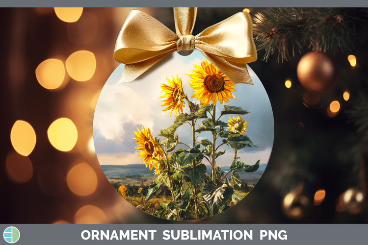 Sunflower Best Sellers 01 Sunset Ornament Sublimation Design