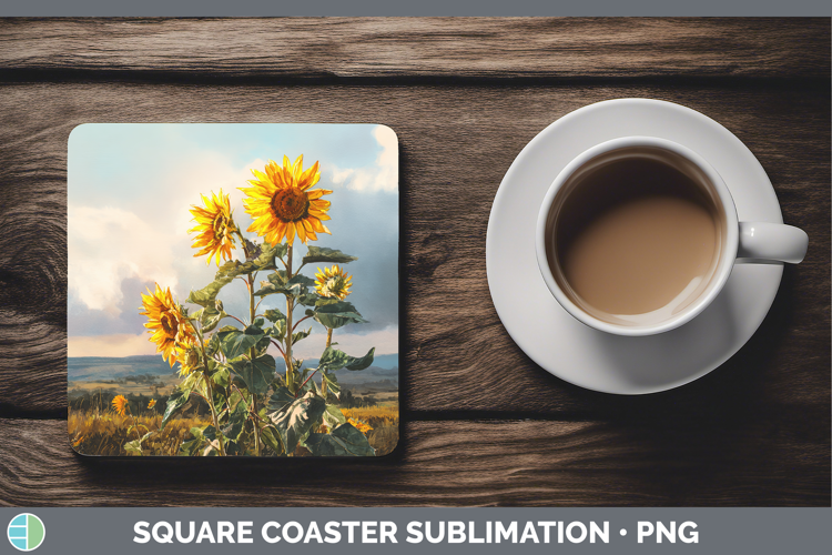 Sunflower Best Sellers 01 Sunset Square Coaster Sublimation