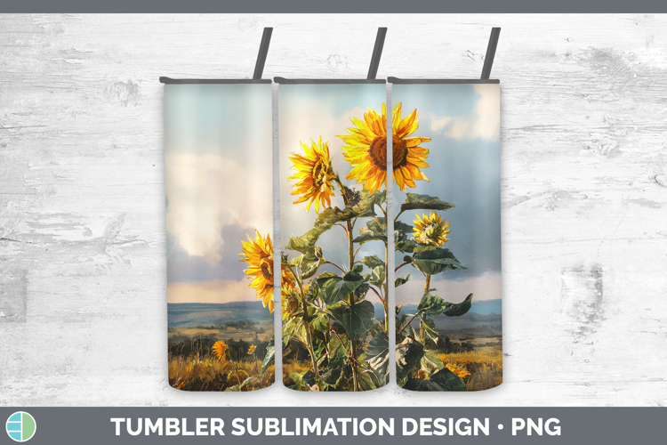 Sunflower Best Sellers 01 Sunset Tumbler Sublimation Design