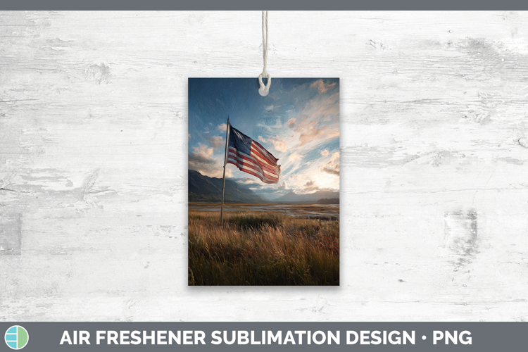 USA Flag Best Sellers 01 Sunset Air Freshener Sublimation De