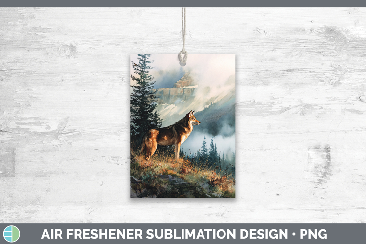 Wolf Best Sellers 01 Sunset Air Freshener Sublimation Design
