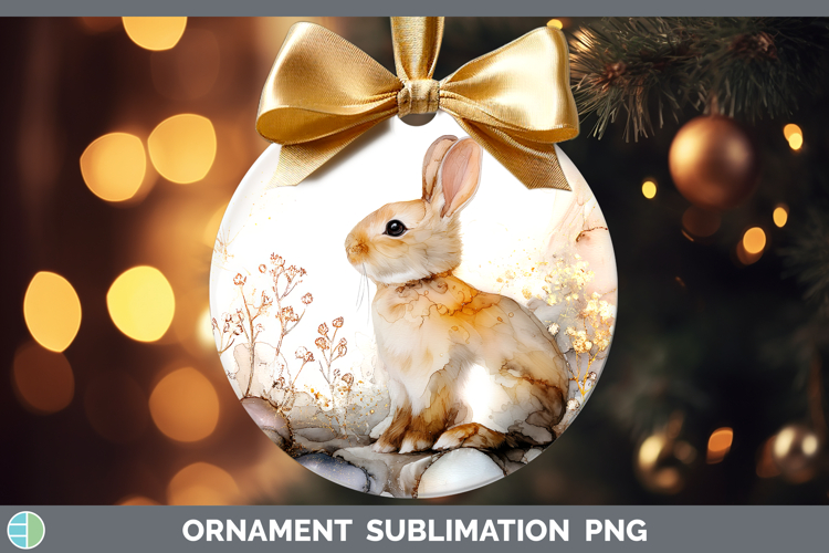 Bunny Best Sellers 02 Alcohol Ink Ornament Sublimation Desig