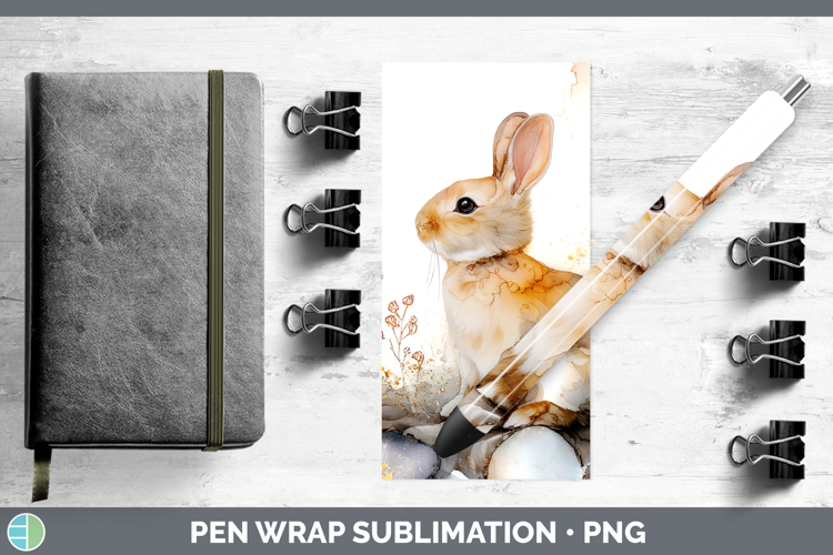Bunny Best Sellers 02 Alcohol Ink Pen Wrap Sublimation Desig