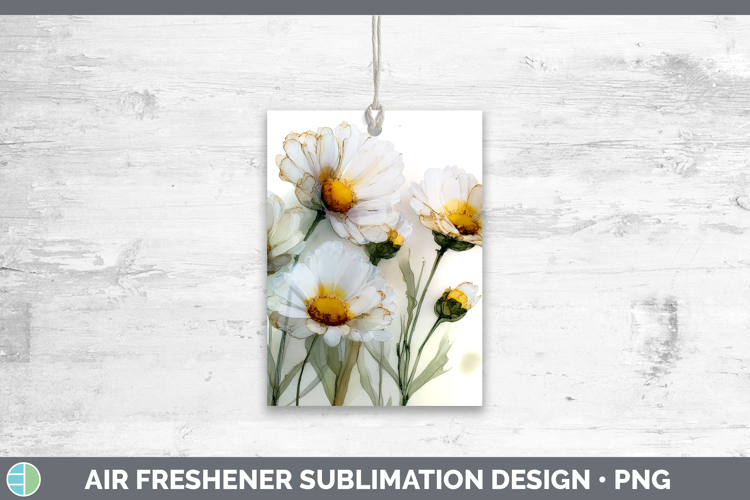 Daisies Best Sellers 02 Alcohol Ink Air Freshener Sublimatio