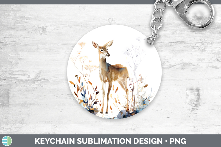 Deer Best Sellers 02 Alcohol Ink Keychain Sublimation Design