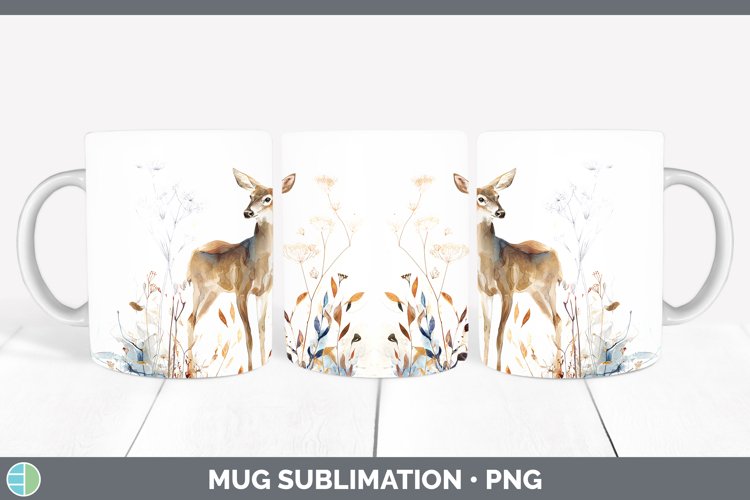 Deer Best Sellers 02 Alcohol Ink Mug Wrap Sublimation Design