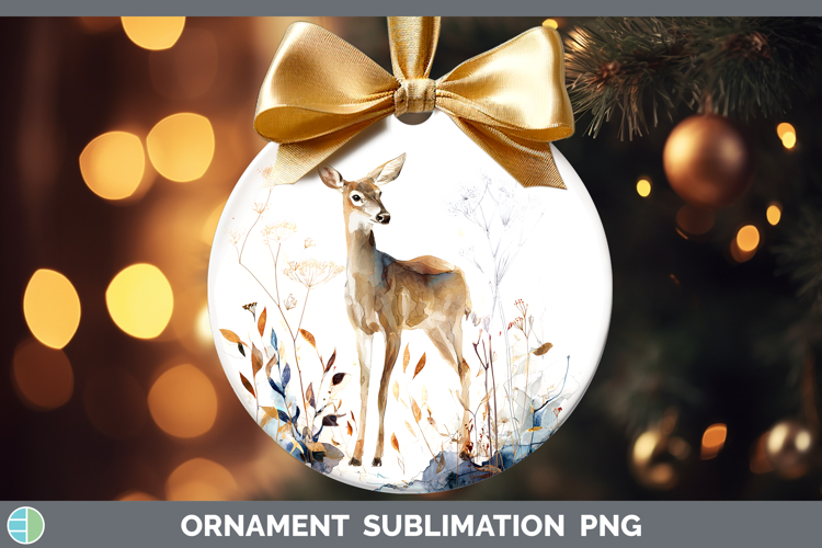 Deer Best Sellers 02 Alcohol Ink Ornament Sublimation Design
