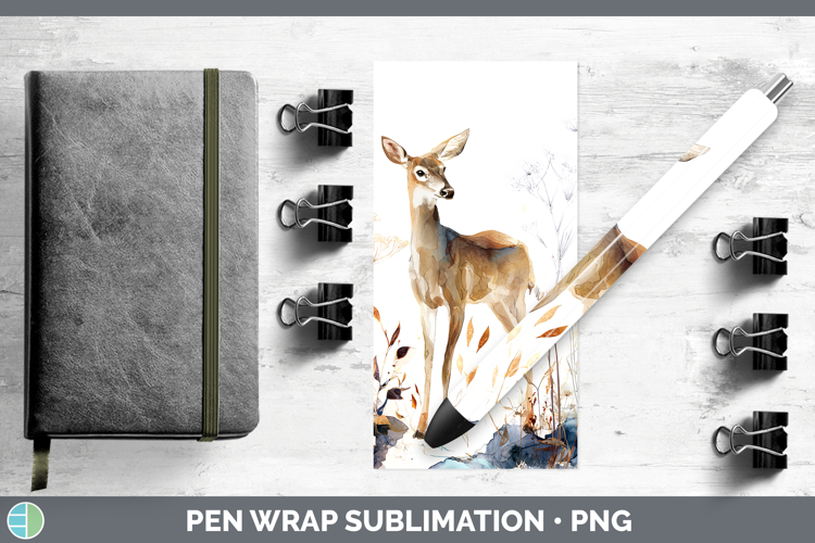 Deer Best Sellers 02 Alcohol Ink Pen Wrap Sublimation Design
