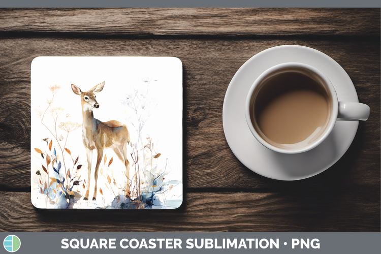 Deer Best Sellers 02 Alcohol Ink Square Coaster Sublimation