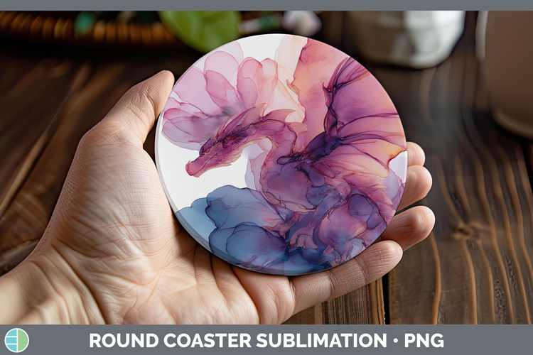 Dragon Best Sellers 02 Alcohol Ink Round Coaster Sublimation
