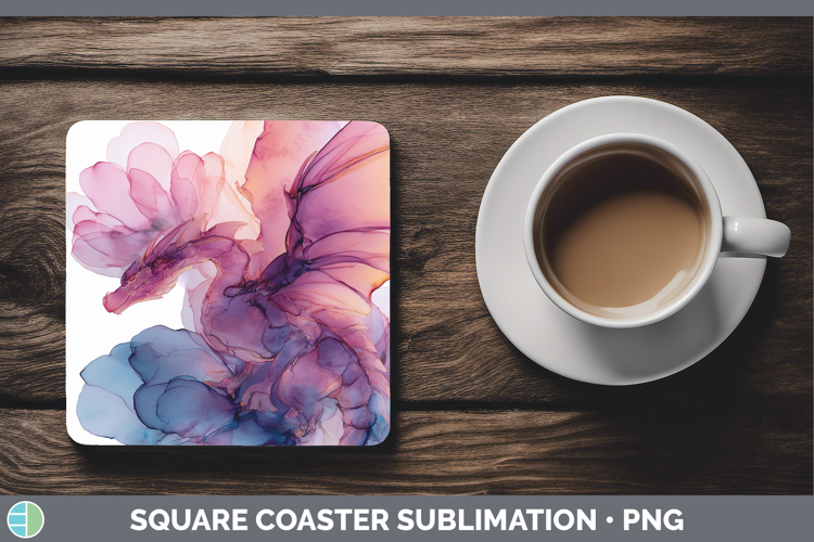 Dragon Best Sellers 02 Alcohol Ink Square Coaster Sublimatio