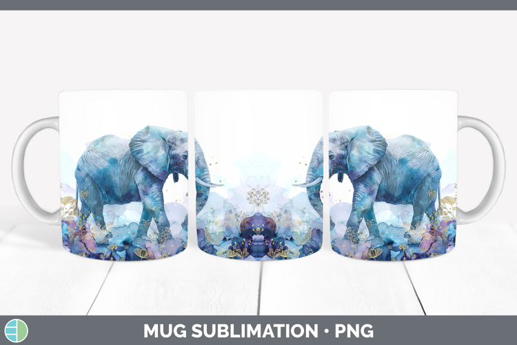 Elephant Best Sellers 02 Alcohol Ink Mug Wrap Sublimation De