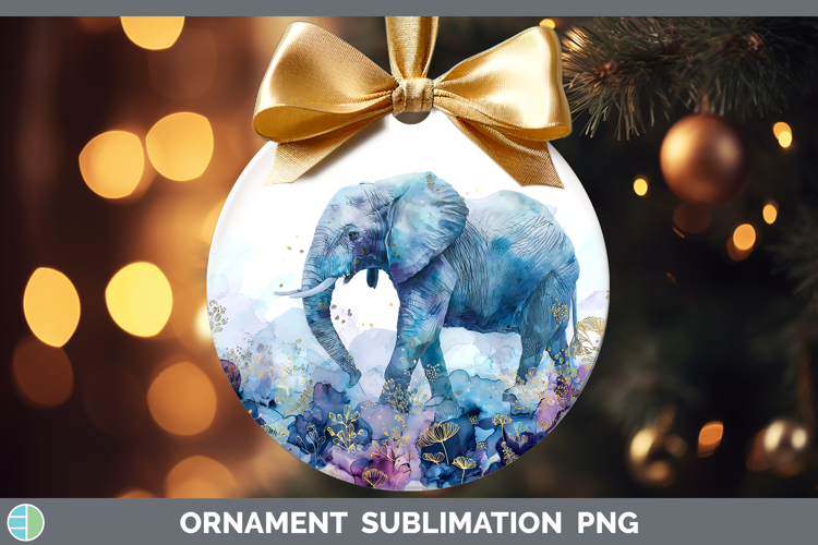 Elephant Best Sellers 02 Alcohol Ink Ornament Sublimation De