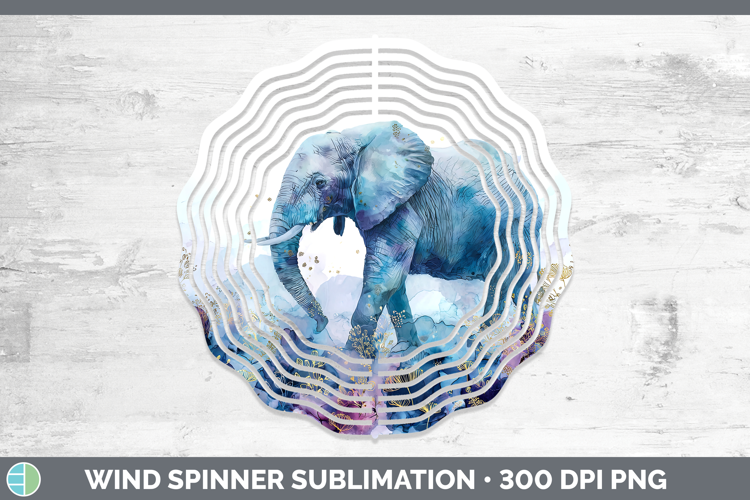 Elephant Best Sellers 02 Alcohol Ink Wind Spinner Sublimatio