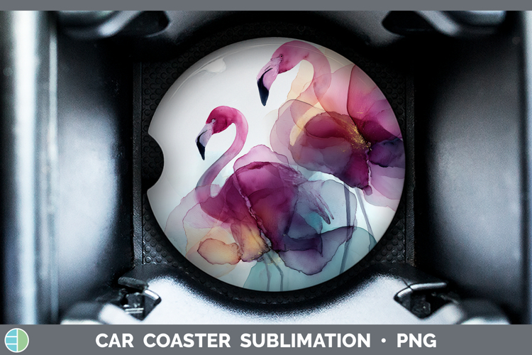 Flamingo Best Sellers 02 Alcohol Ink Car Coaster Sublimation