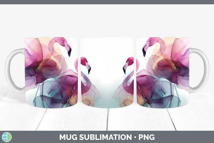 Flamingo Best Sellers 02 Alcohol Ink Mug Wrap Sublimation De